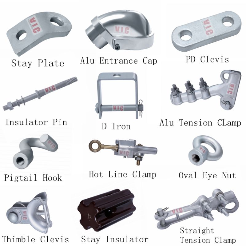 Pole Line Hardware Fitting Galvanized Steel Anchor Chain Shackle