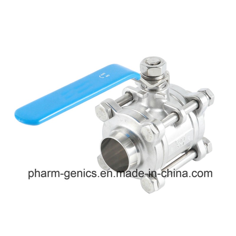 SS304 Sanitary Stainless Steel Three Way L Port Sanitary Ball Valves