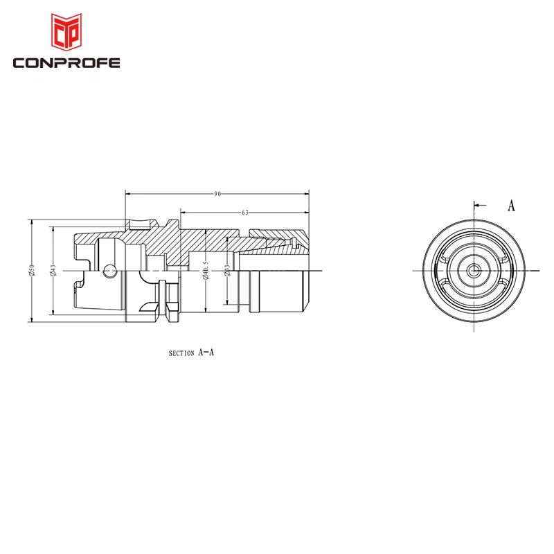 Machine Accessories Tool CNC Stainless Machining Milling Parts Hsk50e-D32-250 Spindle Checker Milling Tool Holder