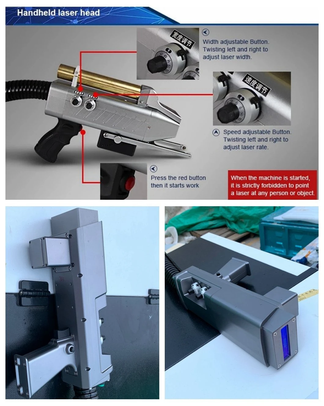 200W Fiber Laser Cleaning Machine for Rust Paint Oil Removal