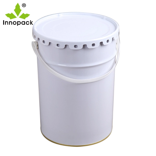 5 Liters Empty Round Paint Tin Packaging Containers Paint Tins Cans with Triple Tight Lid