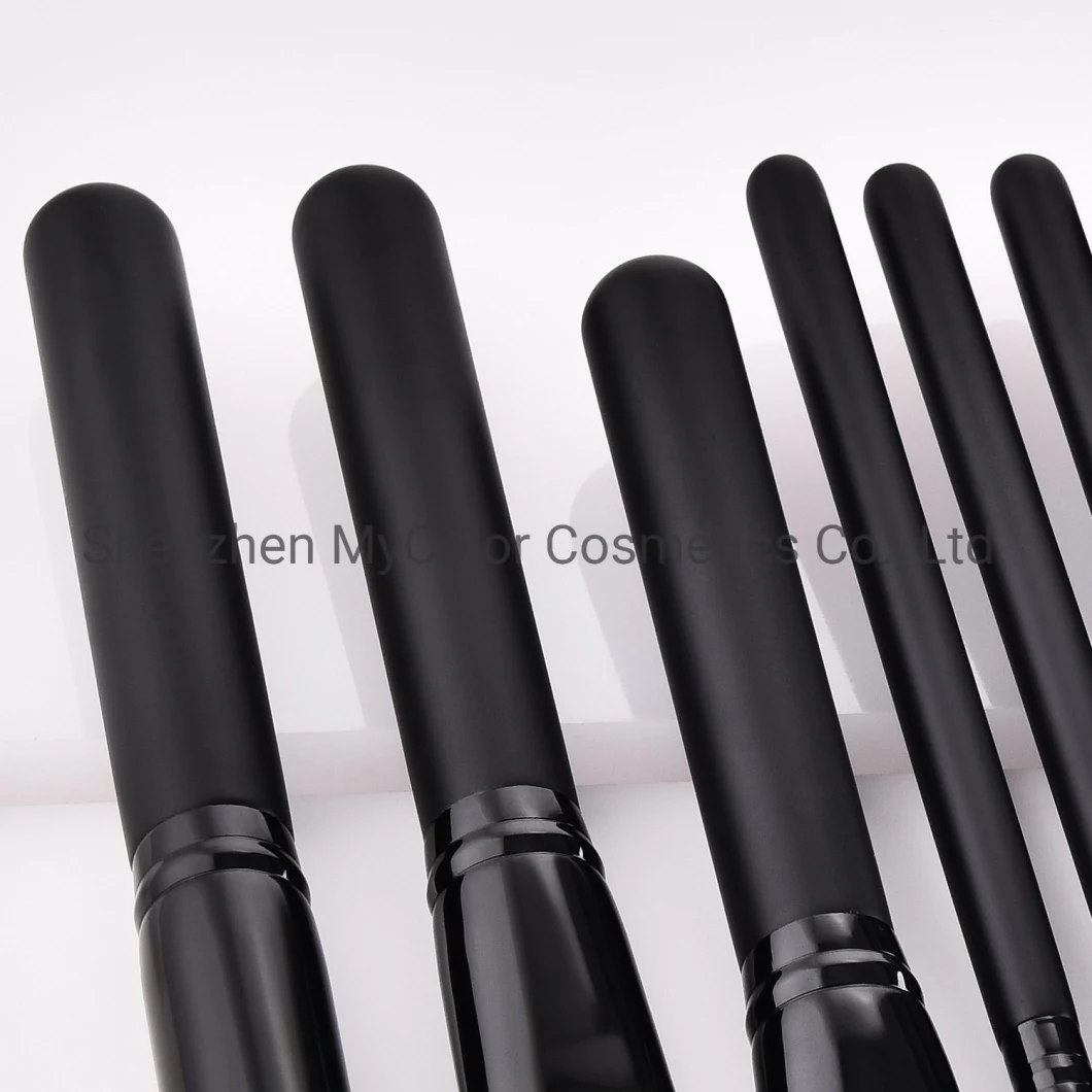 Shenzhen Private Label Makeup Brushes 10PCS Angled Kabuki Eye Liner Shadow Cosmetics Brush Set