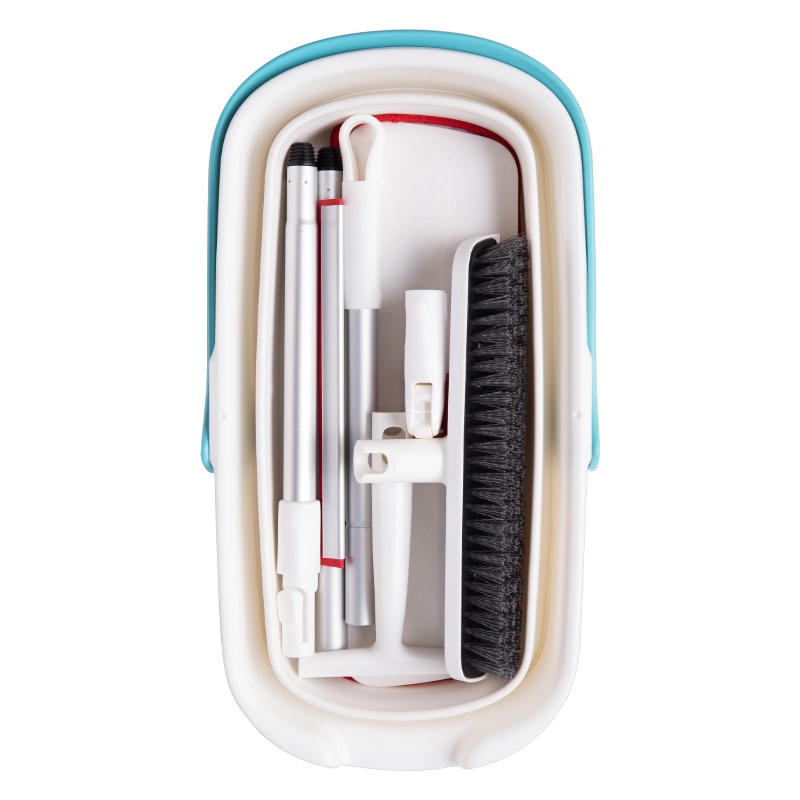 Boomjoy Portable Household Foldable Cleaning Bucket Set with Floor Mop Window Brush