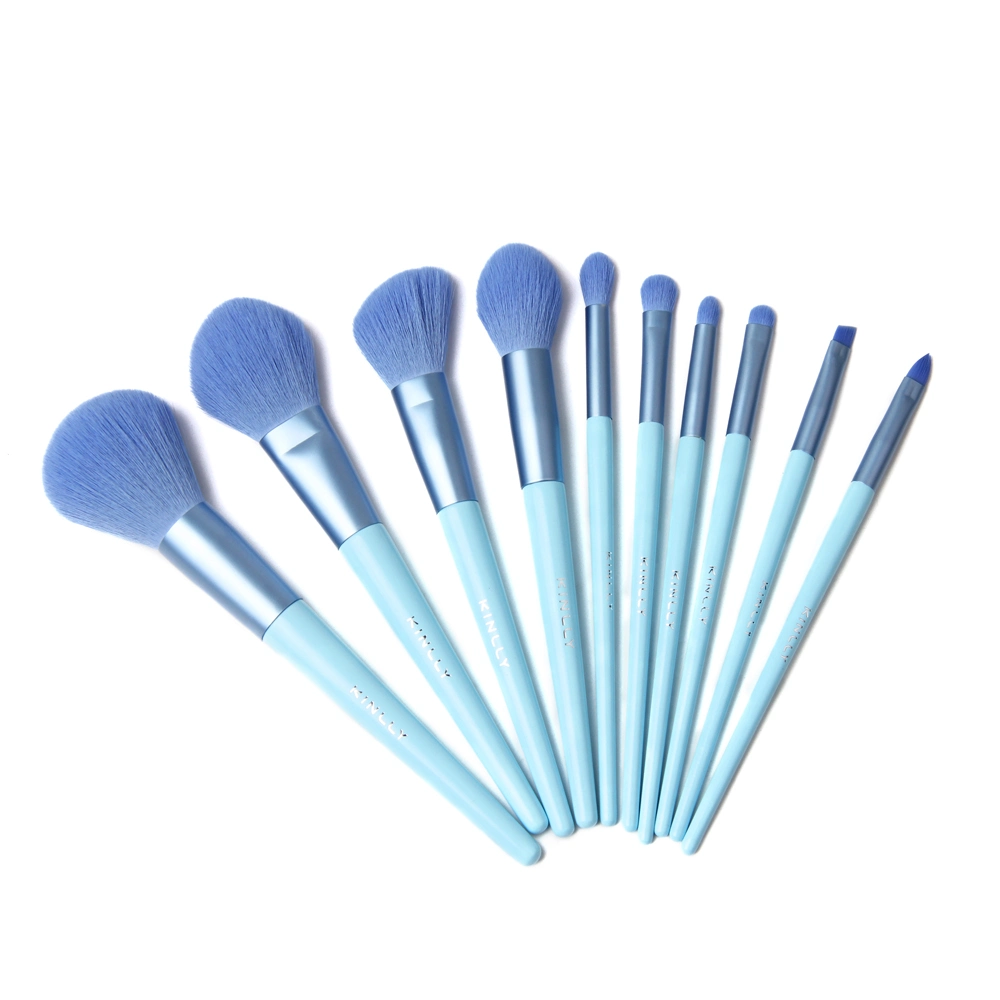 10PCS Super Soft Nano Nylon Hair Makeup Brushes Face and Eye Brush Cosmetic Brush Set