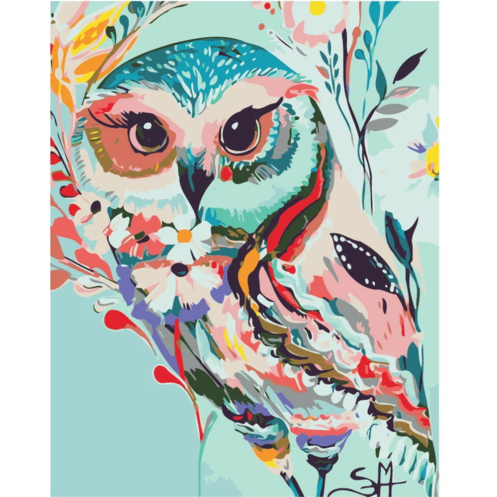 Watercolor Bird DIY Canvas Oil Painting Paint by Number Picture on Canvas The Canvas Print Living Room