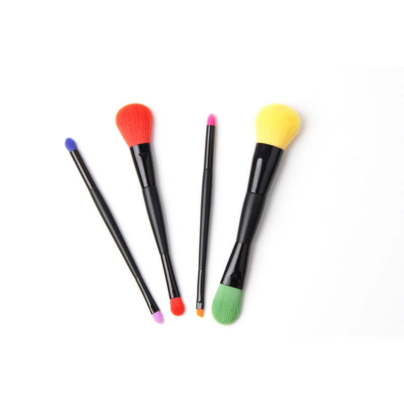 4PCS Color Nylon Hair Double Side Cosmetic Makeup Brush OEM Customized Makeup Brush Set