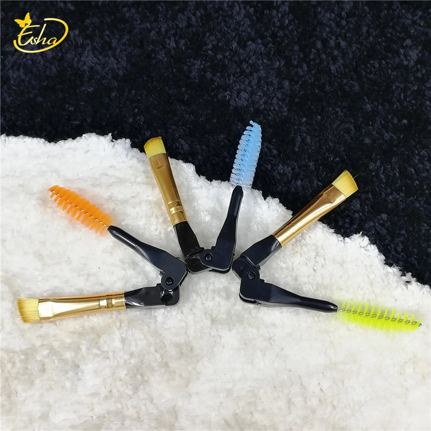 1PC/Set Eyebrow Brush Double-Ended Spiral Eyelash Comb Angled Eyebrow Curler Micro Fiber Eyelash Brush