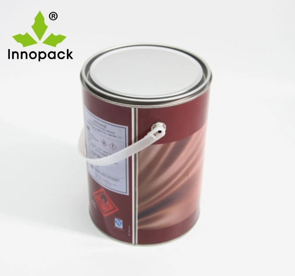 5 Liters Empty Round Paint Tin Packaging Containers Paint Tins Cans with Triple Tight Lid