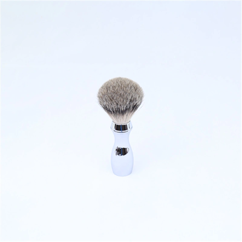 Metal Handle Barber Shaving Brush Badger Hair Knot Shave Brush for Men