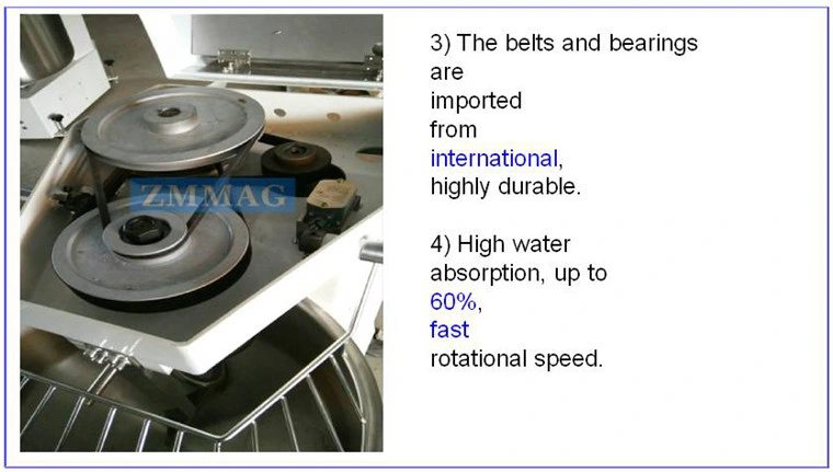 Chappati Brush Bulk Bread Flour Dough Bristle Spiral Mixing Machine (ZMH-15)