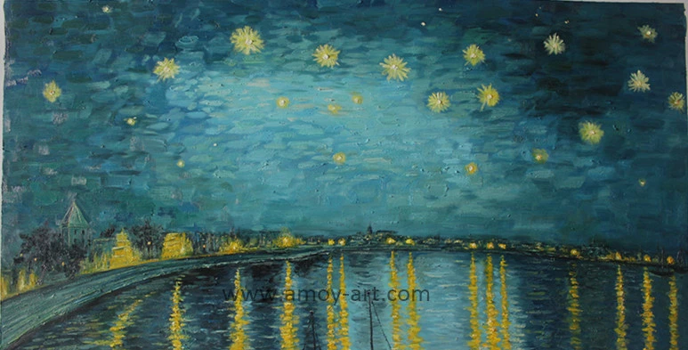 Reproduction of Famous Artist Van Gogh Starry Night Oil Painting