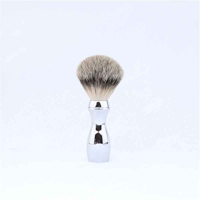 Metal Handle Barber Shaving Brush Badger Hair Knot Shave Brush for Men