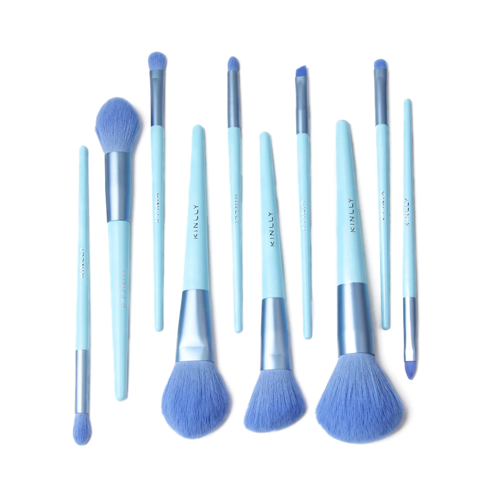 10PCS Super Soft Nano Nylon Hair Makeup Brushes Face and Eye Brush Cosmetic Brush Set