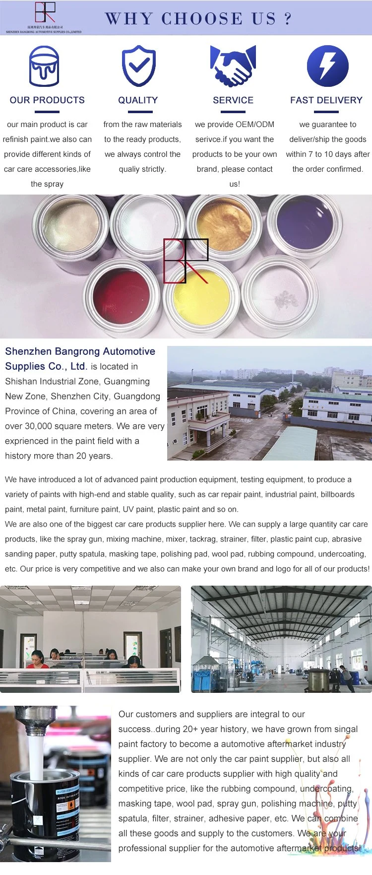 Chinese Manufacturer Supplies Automotive Refinish Paint Car Coating