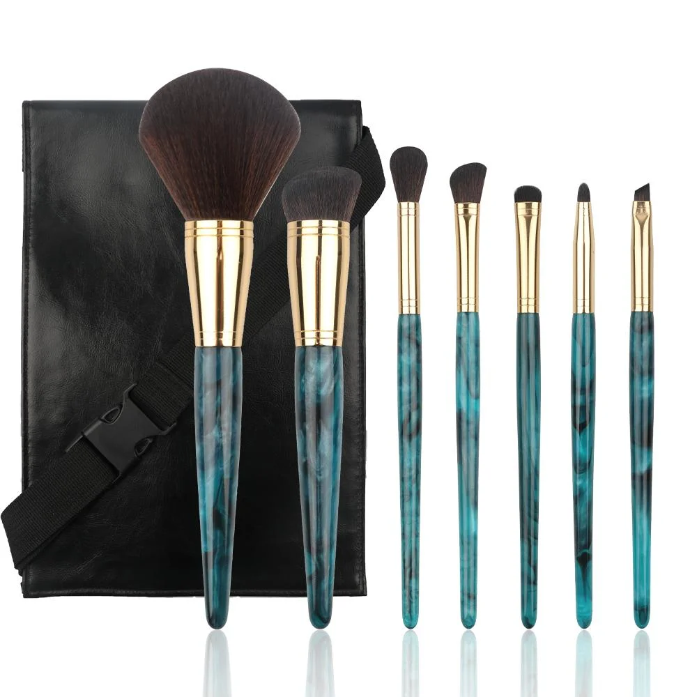 Best Price 7PCS ABS Plastic Handle Eyeshadow Lip Brush Makeup Brushes Custom Logo Cosmetic Brush Kit