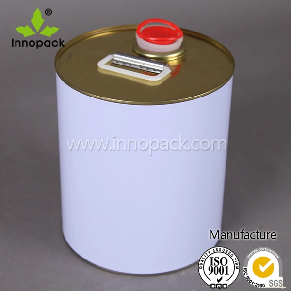 5 Liters Empty Round Paint Tin Packaging Containers Paint Tins Cans with Triple Tight Lid