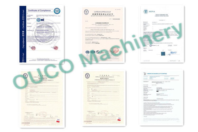 Ouco 1t6m Electric Hydraulic Telescopic Knuckle Boom Yacht Crane