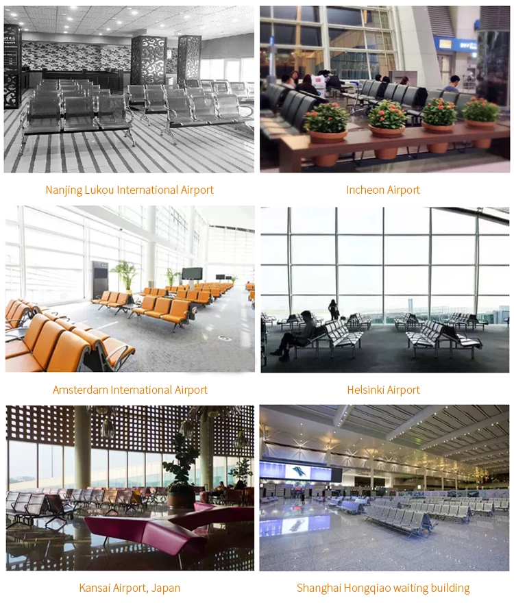 Public Seating Waiting Type Outdoor Bench Seating Steel Metal Manufacturer Chair