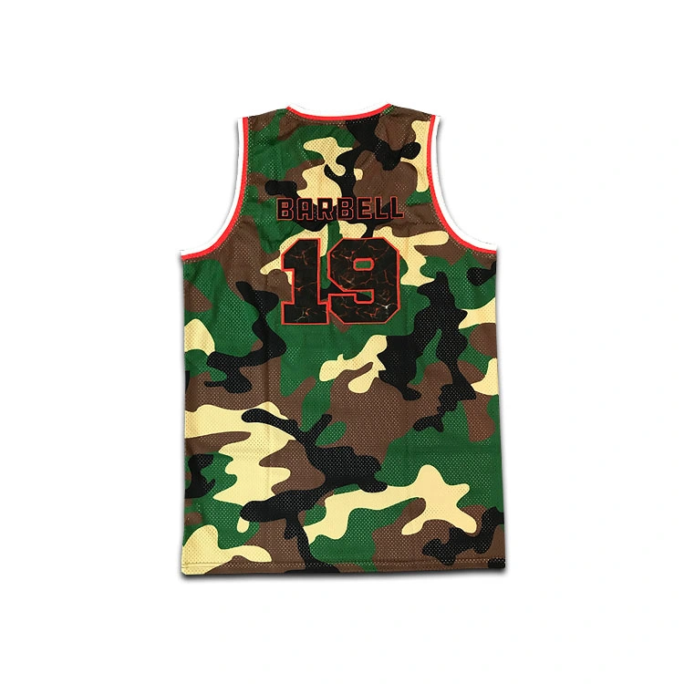 Customize The Team's Basketball Jersey Camouflage Basketball Uniform Embroidery Technology Basketball Apparel