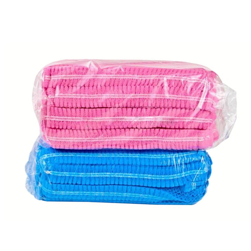 Disposable Non-Woven Cap Single/Double Bungee Hair Net Anti Dust Non-Woven Bouffant Cap