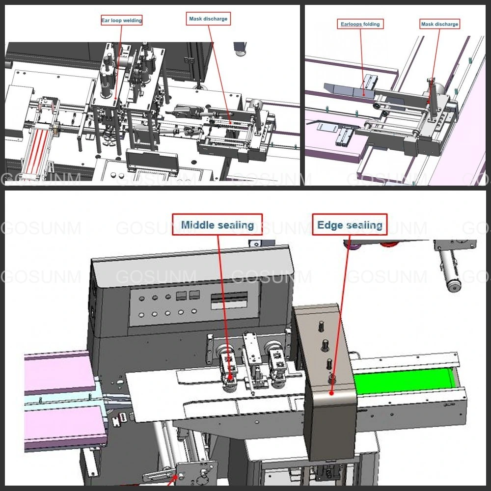 Flat Mask Machine Whole Product Line Facial Mask Welding Packing Machine Full Automatic Mask Making Machine