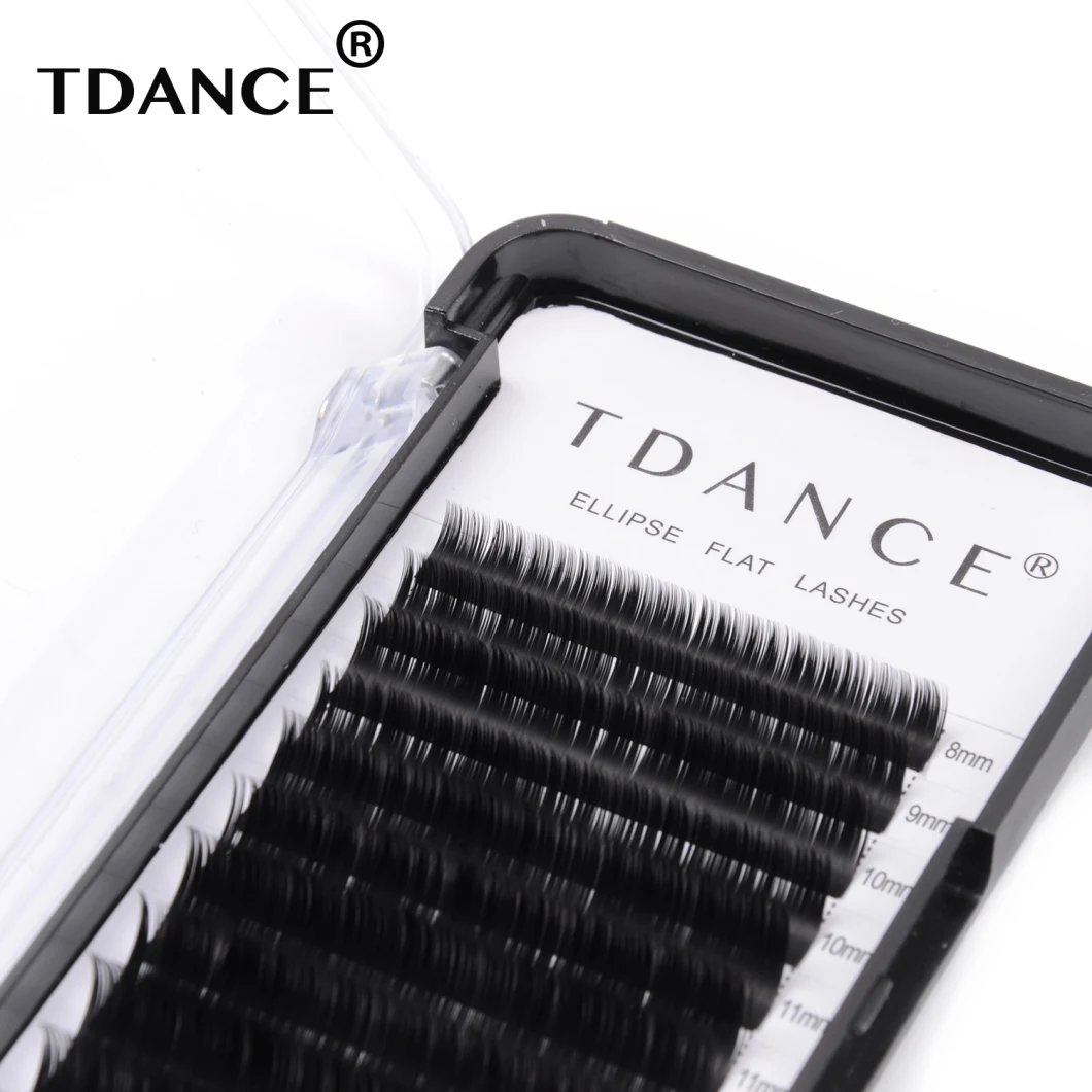 Private Label Elliptical Lashes Flat Eyelash Extension