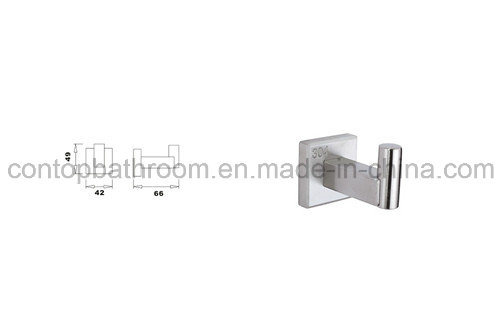 Bathroom Accessories Single Robe Hook with Stainless Steel