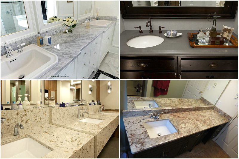 White Polished Quartz Bathroom Vanity for Prefab Homes