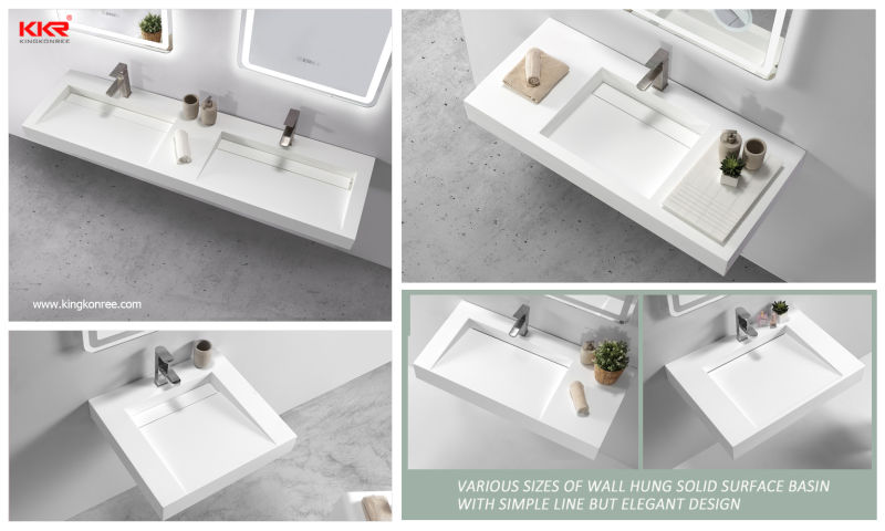 Artificial Stone Modern Sanitary Ware Bathroom Wall Hung Wash Basin