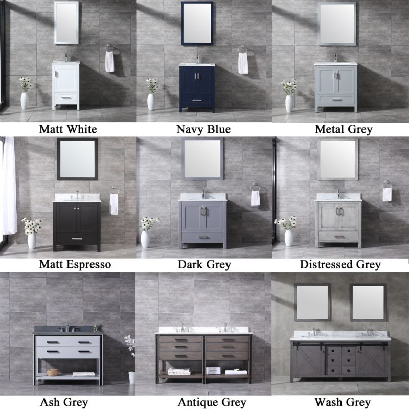 Selling Well Solid Wood Double Sinks Bathroom Vanity Cabinet with Mirror