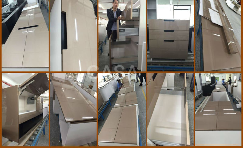 MDF Wall Mounted Modern Bathroom Vanity with Mirror Cabinet