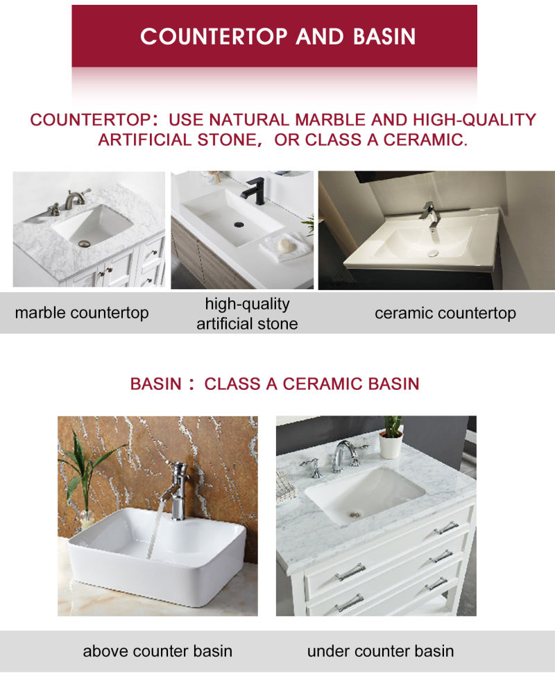 Waterproof Wall Mounted Bathroom Sink Cabinet with Mirror