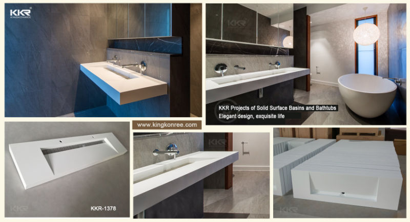 Artificial Stone Modern Sanitary Ware Bathroom Wall Hung Wash Basin