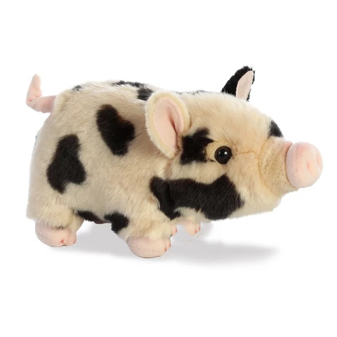 Stuffed Grey Spotted Pig Plush Pillow Toys OEM
