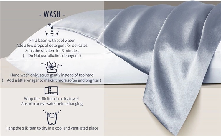 Silk Pillowcase for Hair and Skin Pillow Case Home Decor Silk Pillowcase