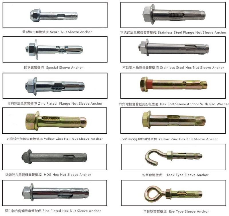 Stainless Steel Wedge Anchor Bolt Wedge Prestressed Anchor Head and Wedge