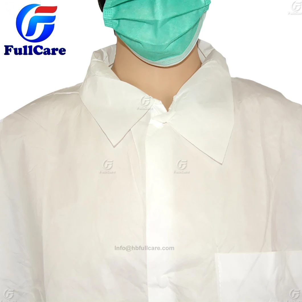 Medical Lab Coat, Doctor Lab Coat, Nonwoven Lab Coat, Disposable Lab Coat, Protective Lab Coat, Lab Coat, Microporous Lab Coat, Waterproof Lab Coat