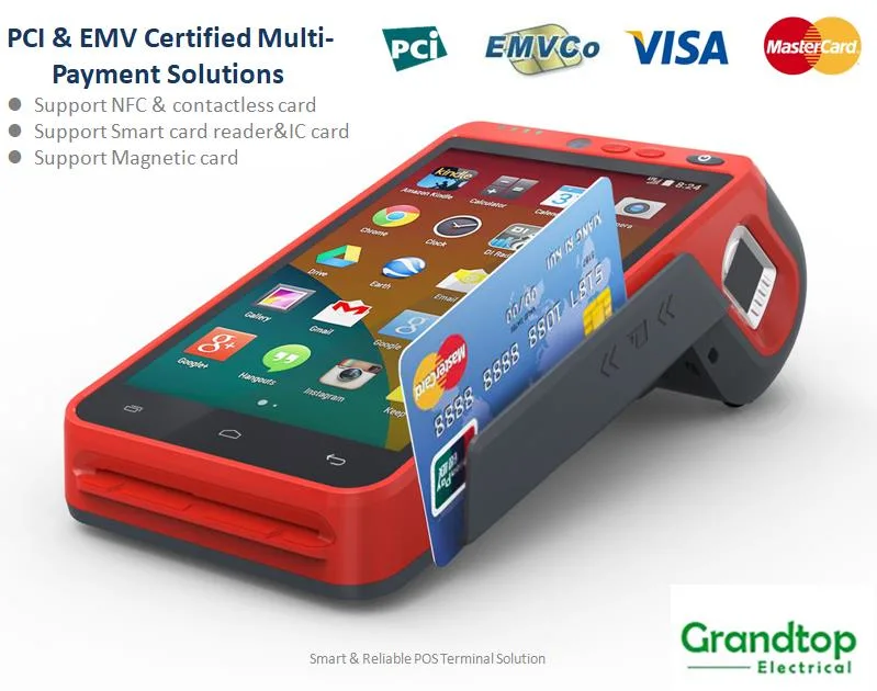 Handheld Mobile Mini POS Terminal & Cash Register with Certifications of PCI Visa Emvc Mastcard