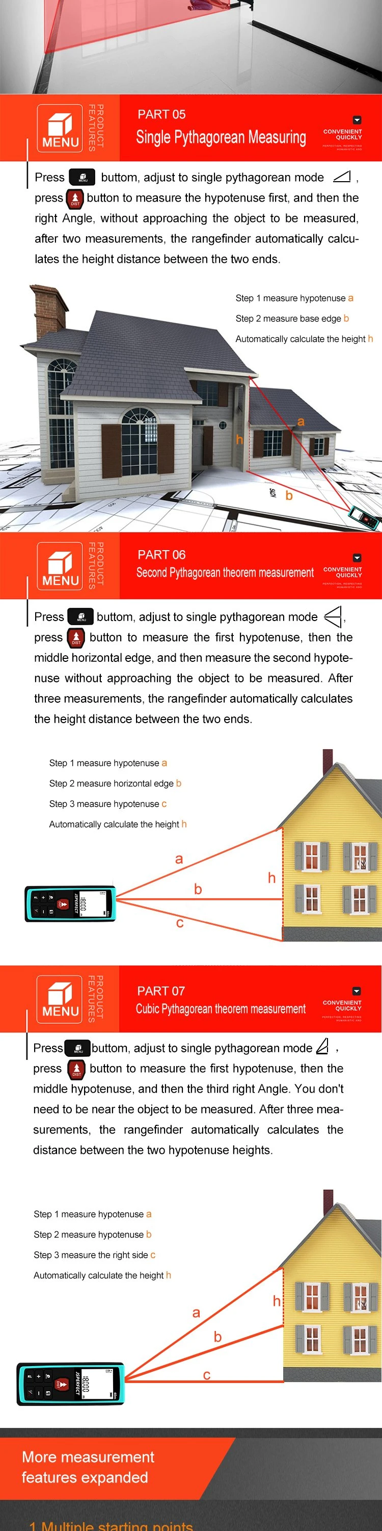 Cheap Price Laser Meter Measuring Distance 40 Meter