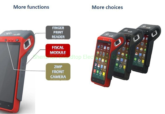 Support 1d 2D Scanning All in One Handheld NFC Android POS with Printer