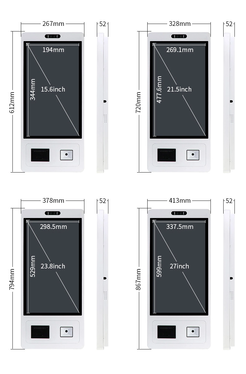 32 Inch Floor Stand Self Service Cinema Ticket Vending Machine Payment Credit Card Ordering Kiosk