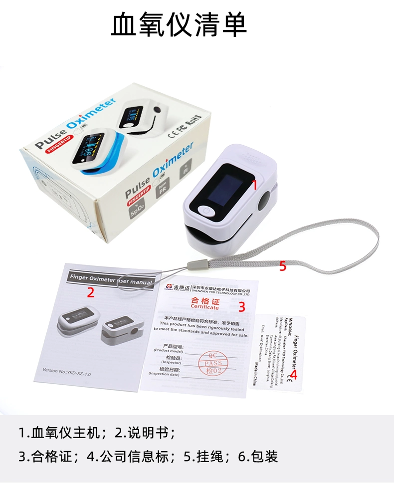 Bloody Oxygen Tester Fingertip Blood Oxygen Meter Pulse/Heart Rate for The Aged People