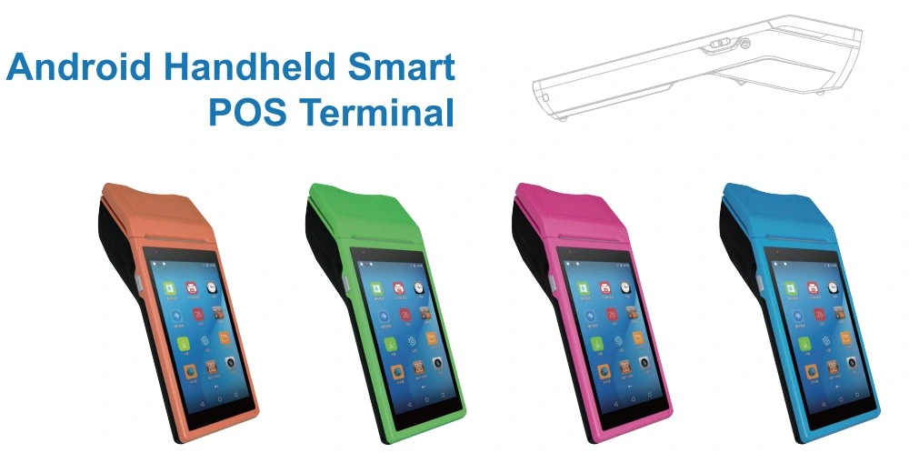 Handheld Android POS System Terminal with Touch Screen 4G WiFi Built-in Printer