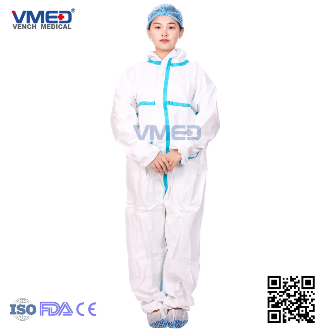 Lab Coat, Disposable SMS Lab Coat, Waterproof Lab Coat, Dispossable SMS Lab Coat, High Quality Lab Coat, Lab Coat with Cotton Knitted and Collar