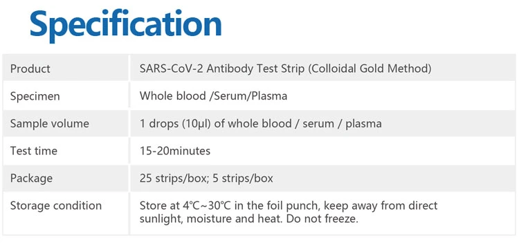 CE FDA ISO Fast Delivery of Rapid Diagnostic Test Kit One Step Fast Speed Test Kit Antibody Test Method Detect Test Igg-Igm Rapid Test Kit Colloidal Gold