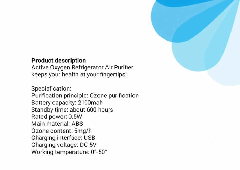 Health Care Ozone Generator Sterilization Oxygen Making Machine Portable Air Purifier