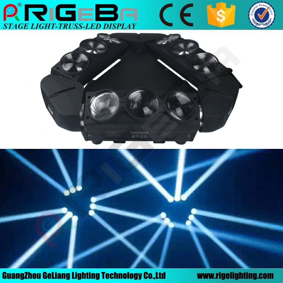 Rigeba Disco DJ Party 9*12W LED Spider Moving Head Light for Party Events KTV Club
