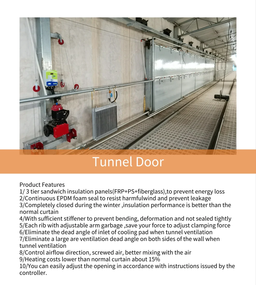 Ce Poultry Farming Ventilation Cooling Pad Tunnel Door Panel Door Tunnel Door Ventilation for Poultry Farming