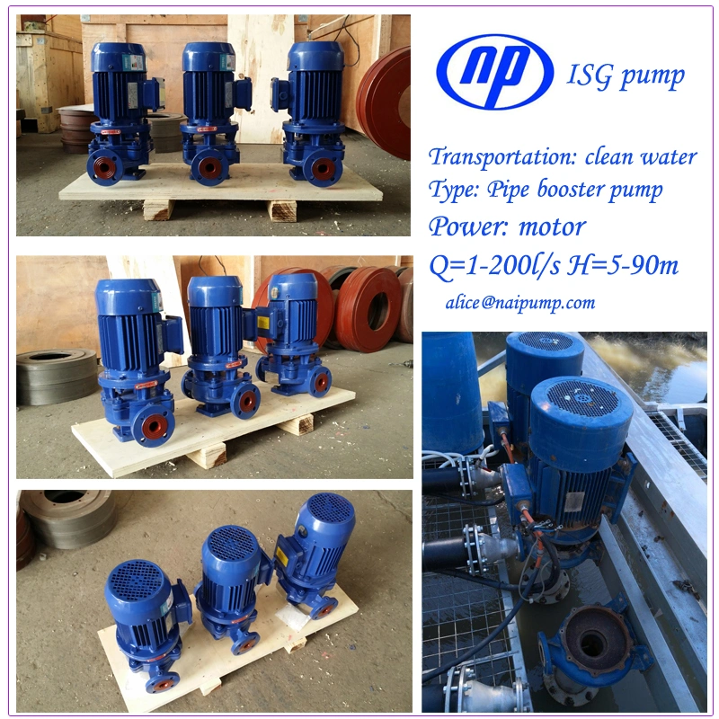 Naipu Isg Pipe Booster Pump Delivery of Clean Water Vertical Pipeline Centrifugal Pump