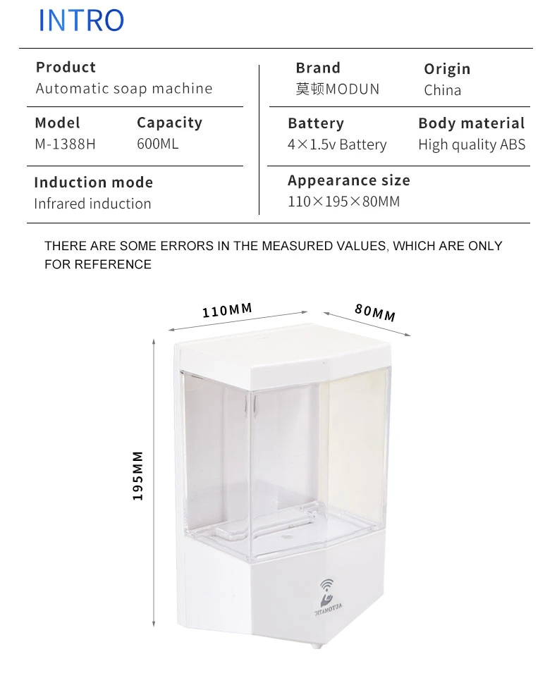 Ce Wall Mounted Soap Dispenser Hotel Kitchen Automatic Soap Dispenser